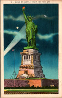 New York City Statue Of Liberty At Night 1942 - Statue Of Liberty