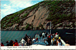 New York Lake George Cruise Boat At Rogers Rock - Lake George