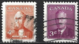 Canada 1952 - Mi 272/73 - YT 253/54 ( John J. C. Abbott & Alexander Mackenzie, Primle Ministers ) - Usados