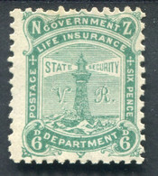 Life Insurance - 1891 VR - Stamps - Service