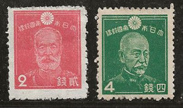 Japon 1937 N° Y&T : 241 Et 242 * - Unused Stamps