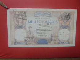 FRANCE 1000 FRANCS 1927 "Annulé" En 1948 (1 Coin Abimé) (L.7) - 1 000 F 1927-1940 ''Cérès Et Mercure''