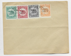 FIUME 5C+10C+15C+20C LETTRE LETTERA COVER FIUME 30.X.1918 VALORE - Yugoslavian Occ.: Fiume