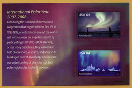 USA UNITED STATES 2007-2008, International Polar Year IPY Minisheet** - Internationales Polarjahr