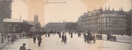 CPA - Panoramique - Carte Lettre - 75 - PARIS - Les Souverains D'Italie à Paris - Place De L'Hotel De Ville - 28x11cm - Plazas