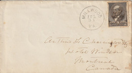 Etats Unis Lettre Millwood Pour Le Canada 1882 - Marcofilia