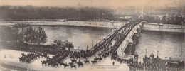 CPA - Panoramique - Carte Lettre - 28x11cm - PARIS - Les Souverains D'Italie à Paris - Place Et Pont De La Concorde - History