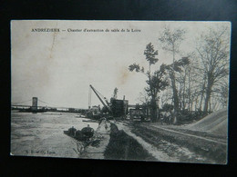 ANDREZIEUX                     CHANTIER D'EXTRACTION DU SABLE DE LOIRE                  (pliure Voir Photos) - Andrézieux-Bouthéon