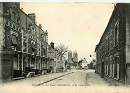 Noyon * La Place St Martin Et La Cathédrale * Cachet Militaire Section TM 720 - Noyon