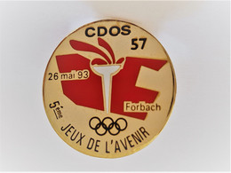 PINS 5éme JEUX DE L'AVENIR CDOS 57 MOSELLE  FORBACH 26 MAI 93 / 33NAT - Jeux Olympiques