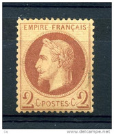 France  :  Yv  26B  *     ,   N4 - 1863-1870 Napoléon III Lauré