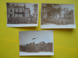 Guerre 14-18 ,3 Photos ,Tricot ,Aout 1918 ,prisonniers Boches - Guerre, Militaire