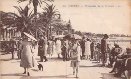 CPA - 06 - CANNES PROMENADE DE LA CROISETTE - Chien - Ombrelle - LEVY Et Neurdein Réunis - Cannes