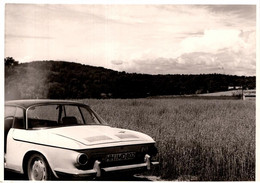 Photo Originale Cul De Volkswagen Karmann Ghia Type 34 (1961-1969)& Champ De Blé. - Automobile