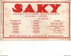 Buvard SAKY Insecticides Raticides - Wash & Clean
