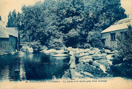 Pont Aven * La Pêche à La Truite Près D'un Barrage * Pêcheur - Pont Aven