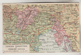 CPA CARTE GEOGRAPHIQUE ITALIE "VENEZIA TRIDENTINA" E "VENEZIA GIULIA" - Maps