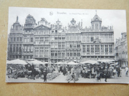 20112) BRUXELLES LE GRAND PLACE CON MERCATO NON VIAGGIATA 1925 CIRCA BELLA - Markets