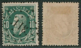 émission 1869 - N°30 Obl Pt 311 Rhisne. Superbenl - 1869-1883 Leopold II