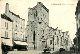 Coulommiers * La Place De L'église De La Commune * Attelage - Coulommiers