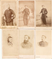 Lot De 6 Photographies Cdv, Le Cyrard Rungs De Pau, Futur Général, 1863-1892, 1er Zouave D'Alger, Constantine - Guerre, Militaire