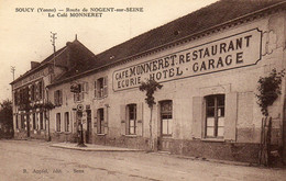 - SOUCY (89) - Le Café-restaurant Monneret, (pompe à Essence)  -27528- - Soucy