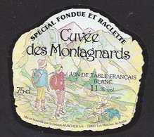 Etiquette De Vin De Table Blanc - Cuvée Des Montagnards  -  A. Vacher à Les Marches Saint André (73)  -  Théme Alpinisme - Sonstige & Ohne Zuordnung
