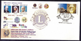 India Sp. Cover 2011, Lions Club Of Calcutta, World Sight Day, Gandhi, Teresa - Mother Teresa