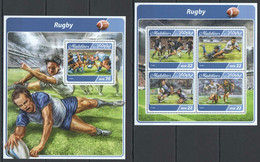FD0361 2017 MALDIVES RUGBY AMERICAN FOOTBALL SPORT #6928-1+BL1051 MNH - Rugby