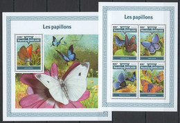 FD0640 2017 TOGO BUTTERFLIES FLORA & FAUNA #8690-93+BL1518 MNH - Vlinders