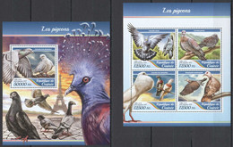 FD1330 2017 GUINEA PIGEONS FAUNA BIRDS #12570-73+BL2810 MNH - Autres & Non Classés