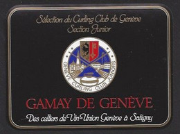 Etiquette De Vin  Gamay De Genève  -  Curling Club Juniors à Genève (Suisse)  -  Thème Curling - Sonstige & Ohne Zuordnung