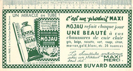 VIEUX PAPIERS BUVARD 11 X 21 CM CIRAGE MOJAU CHAUSSURES 1951 - Textile & Clothing