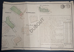 ASSE/Halle/Vilvoorde - Manuscriptkaart - 1833 - Ingekleurd  (P301) - Manuskripte