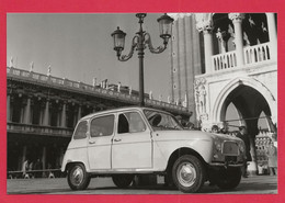 BELLE REPRODUCTION D'APRES UNE PHOTO ORIGINALE - RENAULT 4L AVEC TOIT OUVRANT - R4 R 4 - Automobiles