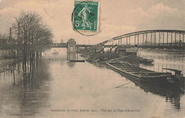 PARIS : INONDATIONS (JANVIER 1910) - VUE SUR LE PONT D'AUSTERLITZ - Paris Flood, 1910