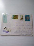 Luxembourg.reg.letter.schifflange.to Argentina. 1988 3 Varied Stamp Reg Letter E7 Conmems 1 Letter - Lettres & Documents