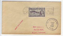 CANADA-NEWFOUNDLAND  Brief  Cover Lettre 1937 - 1908-1947
