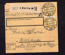Deutsches Reich Paketkarte Mehrfachfrankatur Michel Nummer 437 Berlin 1934 - Sin Clasificación