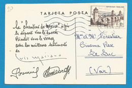 Signature / Dédicace / Autographe Original - Annie Cordy, Bourvil Et Luis Mariano - Autographs