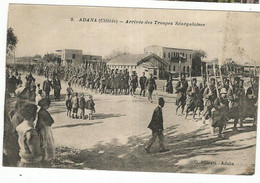 CPA,Turquie , N°5 , Adana ,( Cilicie ) , Arrivée Des Troupes Sénégalaises , Ed. Mizrahi - Turkey