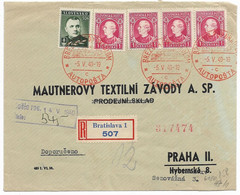 Slovakia 1940 Autoposta Brtislava To Prague Censored Cover M2.4 - Covers & Documents
