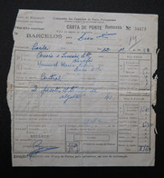 Portugal Carta De Porte 1969 Colis Par Chemin De Fer Barcelos A Lixa Parcel By Railway - Covers & Documents