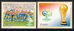 2006 Paraguay World Cup Football Germany  Complete Set Of 2 MNH - Paraguay