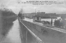 Paris 05 )  Crue De La Seine Janvier 1910  - Le Quai Et Le Port Saint Bernard Entre Deux La Ligne Orsay Et Austerltz ... - Arrondissement: 05