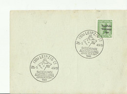 SBZ ZONE GS 1949 SST LEIPZIG AUSSTELLUNG RASSEHUNDE - Postal  Stationery