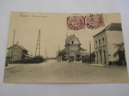 CPA - Belgique - Dieghem - Place La Gare - 1922 -  SUP  (GV 36) - Diegem