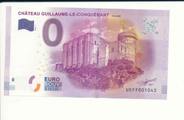 Billet Touristique  0 Euro  - CHÂTEAU GUILLAUME-LE-CONQUERANT FALAISE - UEFF - 2016-1  n° 1043 - Billet épuisé - Other