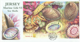 Jersey 2006, Marine Life, Shells, Ologram, Block In FDC - Hologramme