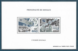 Monaco Bloc Spécial Gommé N°14**  Dentelé, Timbre N°1768/1769 Europa 1991, Espace. Cote 170€. - Europa
